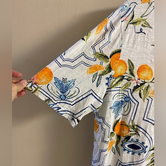 Chico’s notch neck tropical print tee women XL - Picture 6 of 8